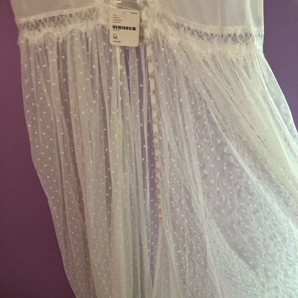 Free People NWT Corset Polka Dot Netting Kimono - Picture 5 of 10